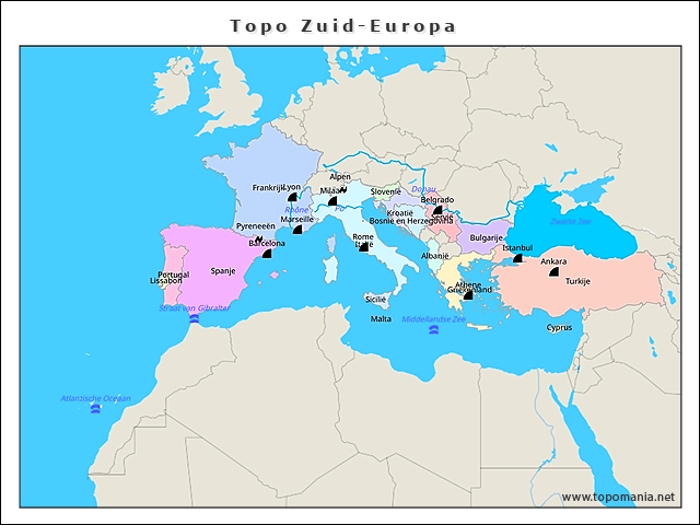 topo-zuid-europa