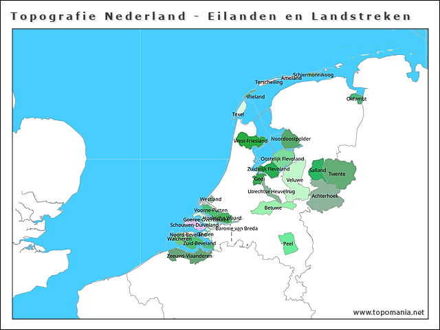 topografie-nederland-eilanden-en-landstreken
