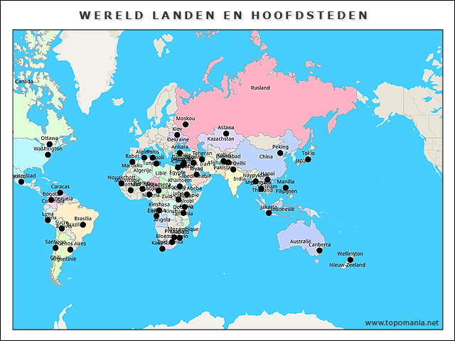 wereld-landen-en-hoofdsteden