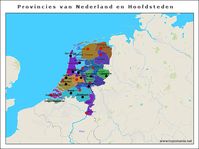 provincies-van-nederland-en-hoofdsteden
