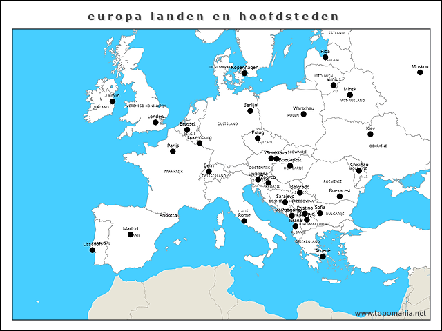 europa-landen-en-hoofdsteden