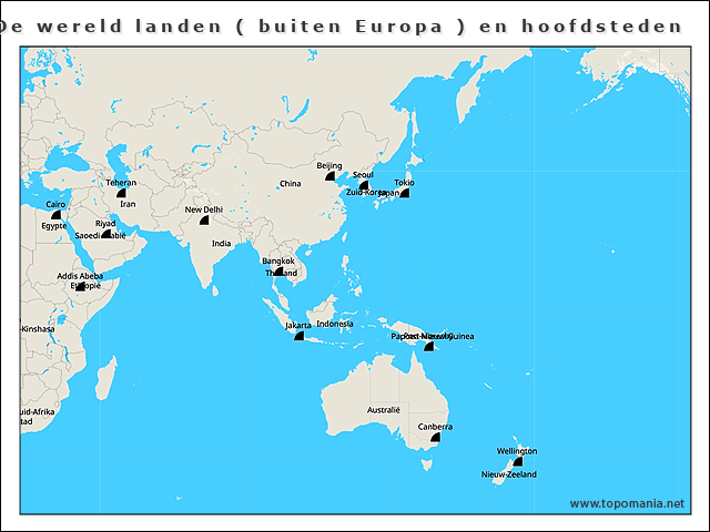 de-wereld-landen-(-buiten-europa-)-en-hoofdsteden