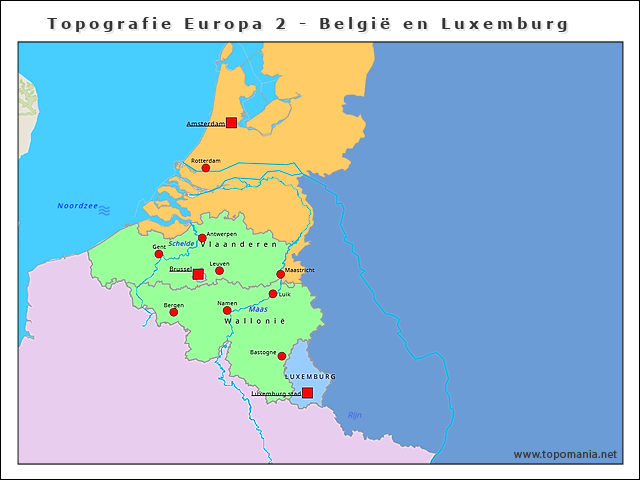 topografie-europa-2-belgie-en-luxemburg