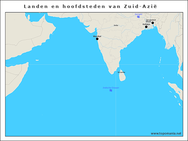 landen-en-hoofdsteden-van-zuid-azie