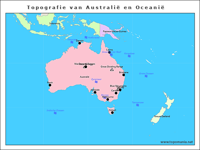 topografie-van-australie-en-oceanie