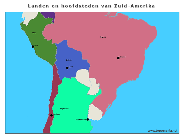 landen-en-hoofdsteden-van-zuid-amerika