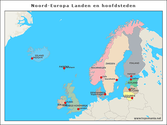 noord-europa-landen-en-hoofdsteden