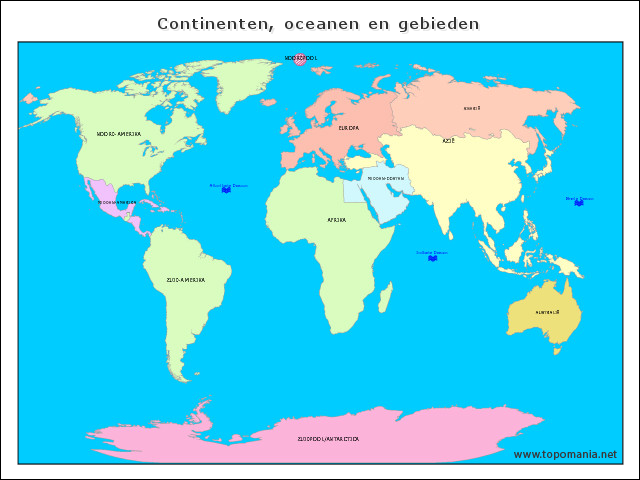 continenten-oceanen-en-gebieden
