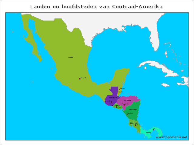 landen-en-hoofdsteden-van-centraal-amerika