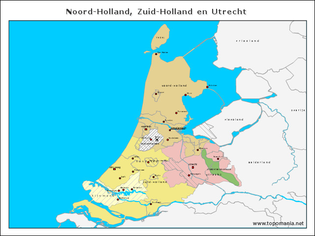 Dominant tornado pindas Topografie Noord-Holland, Zuid-Holland en Utrecht | www.topomania.net