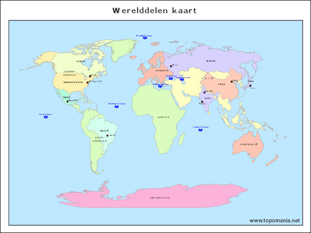 werelddelen-kaart