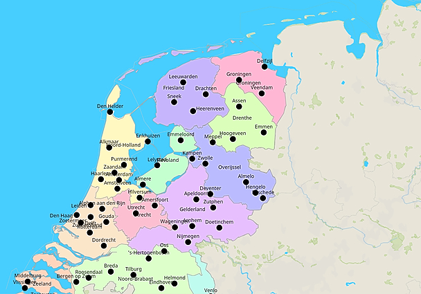 Topografie Kaarten Nederland - kaart