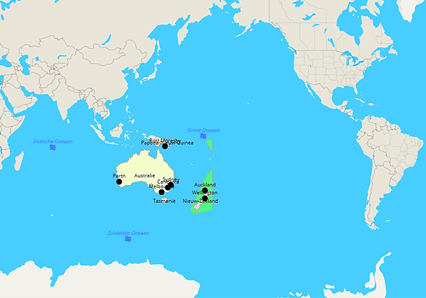 Geography Toets topo 2 Oceanië | www.topomania.net